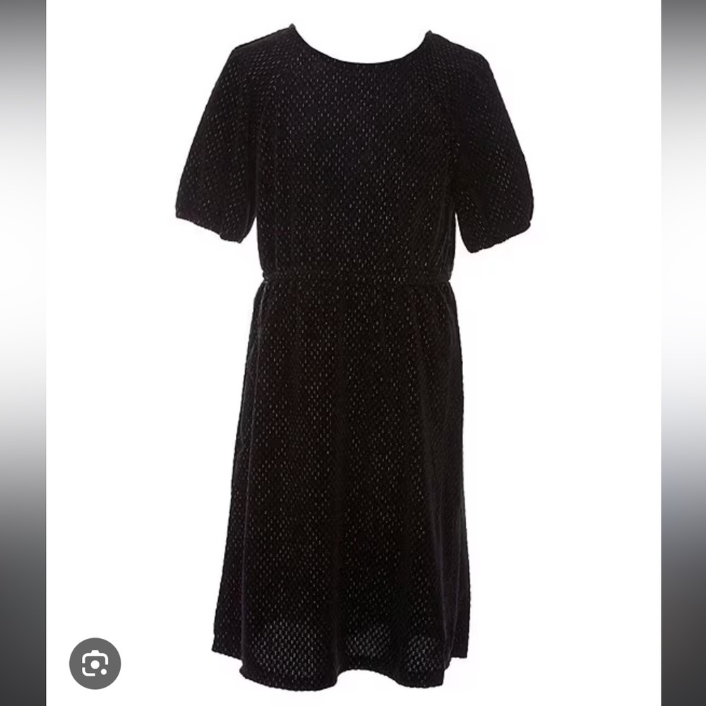 Girls Chelsea and Violet black velvet dress